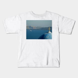 Santorini caldera Kids T-Shirt